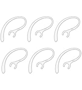 6 Pack Replacement Ear Hook Universal Small Clamp Loop Clip for Other Bluetooth Headset (Clear)