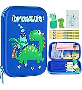 homicozy Pencil Case for Boys,Cute Dinosaur Stationery Set for Kids,3D EVA School Pencil Box Orga...