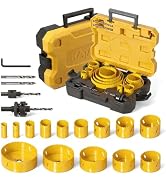KATA 19 Piece Bi Metal Hole Saw Kit 3/4"-4-3/4" for Metal Wood PVC Drywall | Wider Size with Mand...