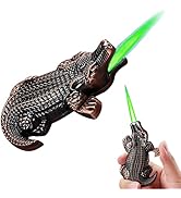 Torch Lighter, Creative Desktop Crocodile Butane Lighter, Cool Windproof Gas Lighter, Adjustable ...