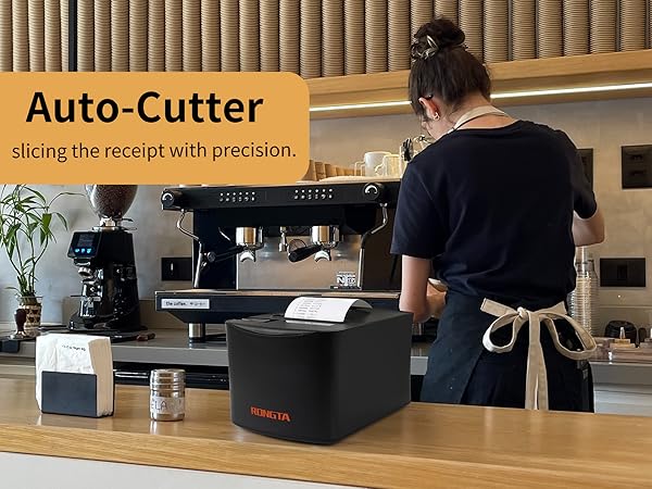 Auto-Cutter Receipt Printer,kitchen printer, slicing the receipt with precision