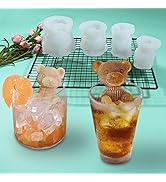 3D Teddy Bear Ice Cube Trays, 2 Pack Ice Bear Mold for Drink, Coffee, Whiskey, Cocktails, Bourbon...