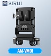 Sirui V-Lock Base and Wedge Kit, Universal V Mount Battery Plate with Dual 15mm Rod Clamp for Cam...