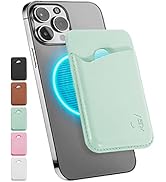 Genuine Leather MagSafe Compatible Wallet - Wallet for Apple iPhone 12 and Newer or MagSafe Ready...