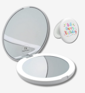 travel magnifying mirror with light