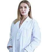 GOLD TEXTILES Professional Lab Coat for Women &amp; Men, White Unisex Labcoat, Cotton Blend Medical D...
