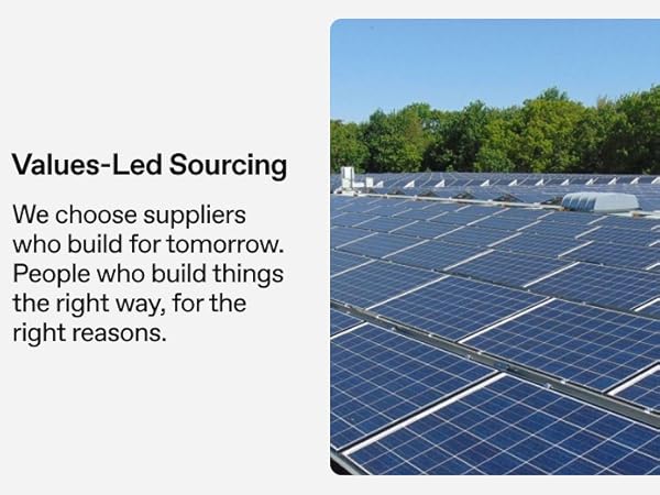 We choose suppliers who build for tomorrow. People who build the right way, for the right reasons