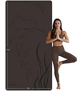 ONLYHE Extra Wide Thick Yoga Mat for Women and Men 76"x 40"x 10mm TPE Exercise Mat, Large-sized N...
