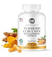 NaturoBliss Turmeric Curcumin with BioPerine 1500mg - Non GMO - Gluten Free - 90 Capsules