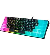 CHONCHOW 60% Gaming LED Keyboard RGB 68 Keys Wired Keypad with 10 Preset Effects Mechanical Switc...