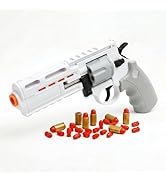 BSHSM Tactical Gray Revolver Toy Gun for 8+ Year Olds - Training Blaster with Steel Ejector Rod, ...