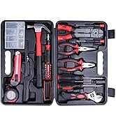 Cartman 160 Piece General Household Hand Tool Set Kit with Plastic Toolbox Electricians Tools