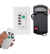 Sunmerit Universal Ceiling Fan Wall Switch + Remote Control Kit, Transmitter kit &amp; 53T Dip Switch...