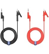 ALLmeter Banana Plug to Alligator Clip Test Cable PVC Insulated 20A 1000V 1.2m Electrical Test Le...