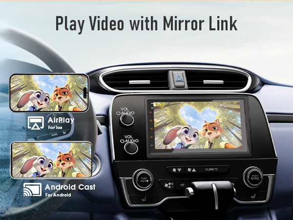 7inch double din touchscreen radio