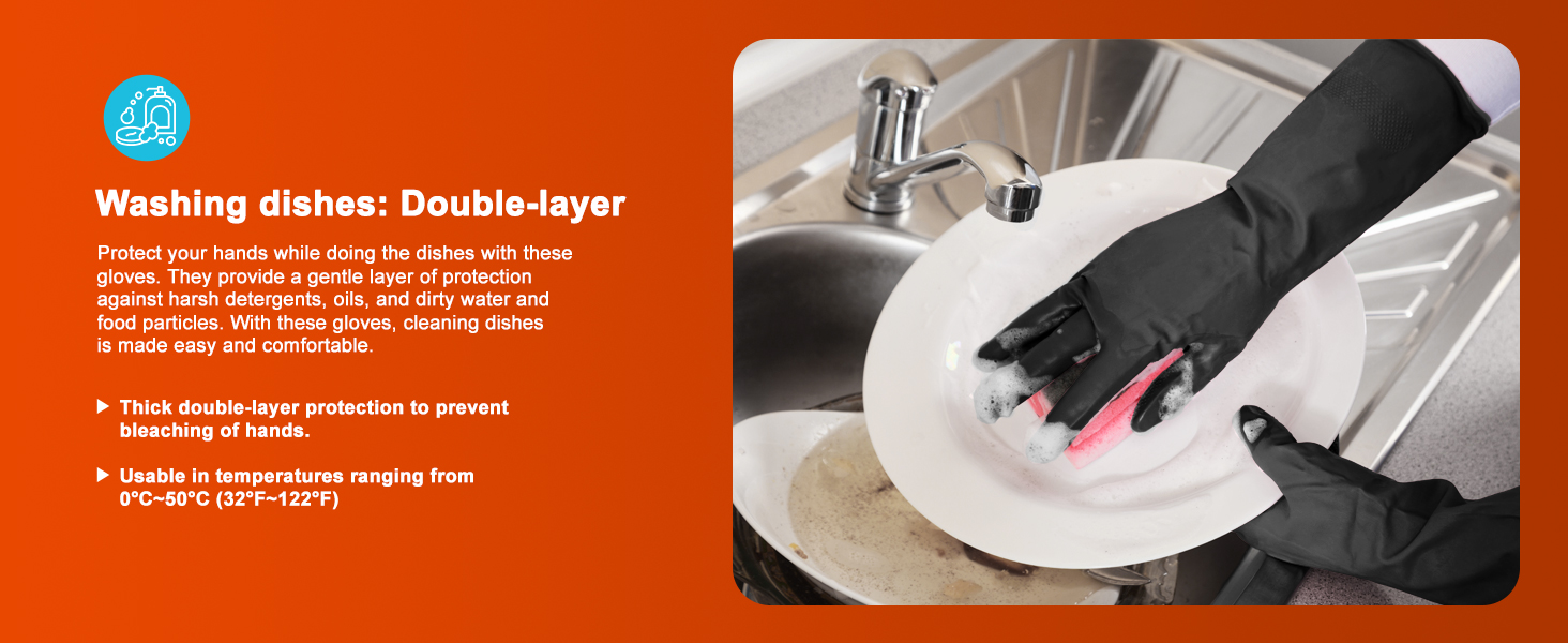 heavy duty rubber gloves household cleaning gloves chemical gloves heavy duty rubber work gloves