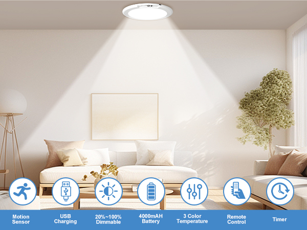rechargeable ceiling light