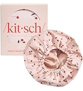 Kitsch Luxury Shower Caps for Women Reusable Waterproof - Flexi Satin Lined, Large Shower Cap for...