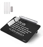 Small Desktop Glass Dry-Erase Whiteboard - 8 X 6 Inches Tabletop Easel Whiteboard with Stand, Des...