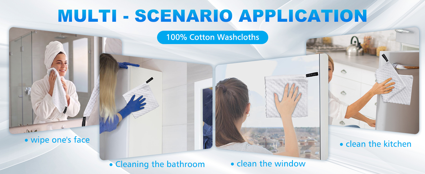 100% Cotton Wash Cloths