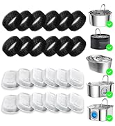 Cat Water Fountain Filter Replacement, 4+4/8+8/12+12/16+16 Pack for Stainless Steel Cat Water Fou...