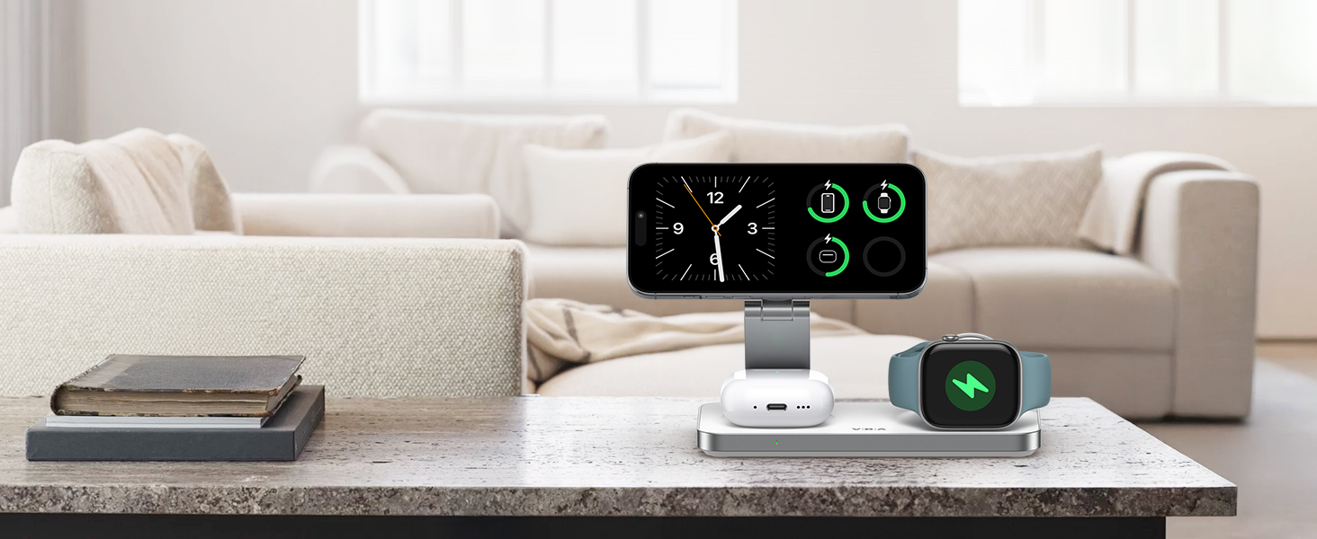 foldable 3 in 1 wireless charging station
