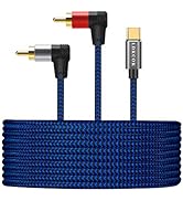 LDKCOK USB C to 2 RCA Audio Cable 15Ft Type-C to RCA Male to Male Y RCA Splitter, 2RCA Jack USB-C...