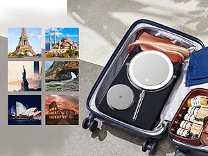 desk mirror with light