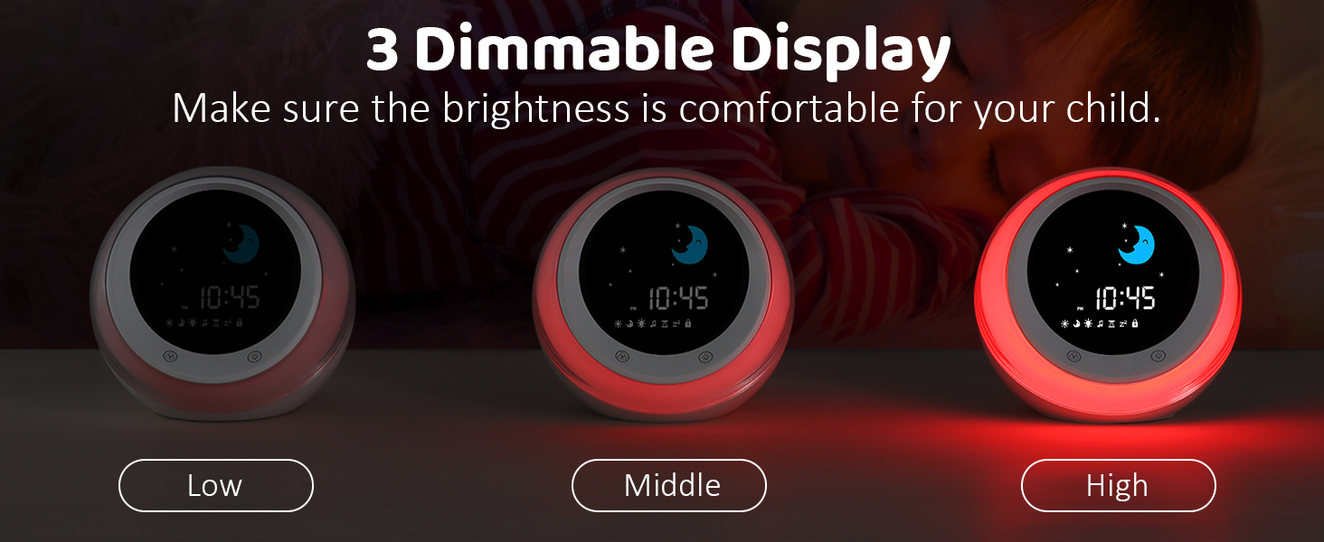 Alarm Clock with Sun & Moon Rise, Sleep Sound Machine