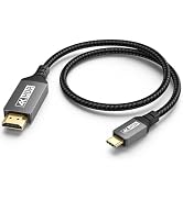 UVOOI Short USB C to HDMI Cable 1FT, [4K@60Hz] USBC to HDMI Cable Type C to HDMI Cord Compatible ...