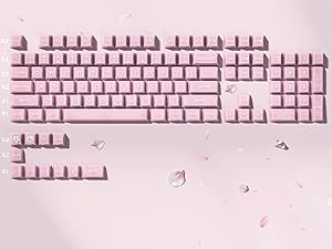 Keyboard Keycaps Jelly, Clear Cute Keycaps, Transparent Pink Custom Key Cap