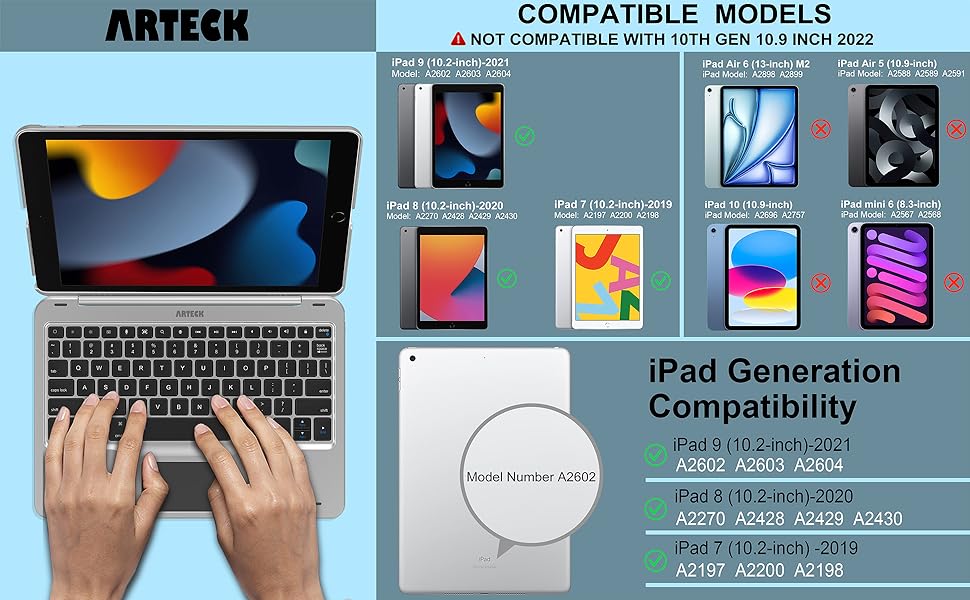 HB245T-10.2 iPad 9 Keyboard Case 2