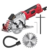 Mini Circular Saw, 4-1/2 Inch Electric Circular Saws, 580W Compact Circular Saw with Laser Guide,...