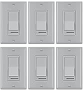 [6 Pack] BESTTEN Dimmer Switch, 3 Way or Single Pole, for Dimmable LED Light, Halogen and Incande...