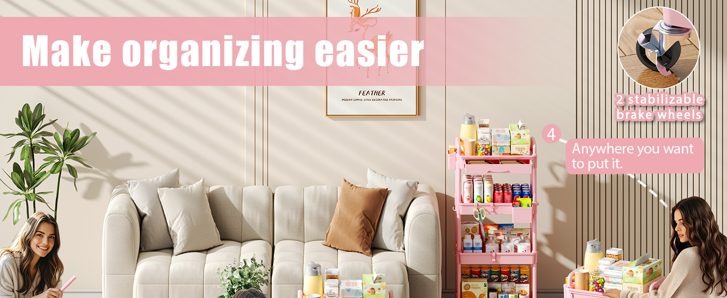 Easy installation of rolling storage cart