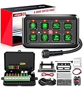 Nilight 8 Gang Switch Panel System Circuit Control Relay System Fuse Wiring Harness Automatic Dim...