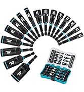 LIBRATON Magnetic Nut &amp; Driver Set, 16pc Impact Driver Bit Set, 1/4"-9/16" Nut &amp; 1/4"-4/3" Deep N...