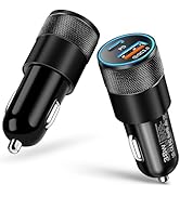 USB C Car Charger 38W Multi Dual Port PD&amp;QC 3.0 Fast Charging 12V Car Power Adapter Plug Boxeroo ...