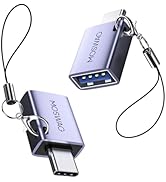 MOSWAG 2 Pack USB C to USB Adapter, USB 3.0 to Thunderbolt 3 OTG Adapter Compatible with iPhone 1...