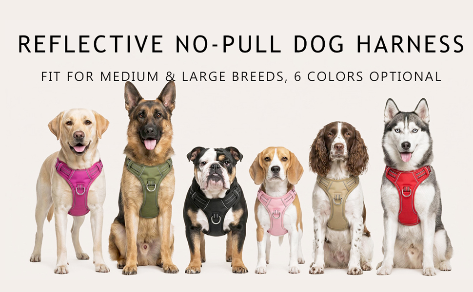 REFLECTIVE NO-PULL DOG HARNESS