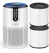 KOIOS C150 Air Purifiers for Home&amp;2 Pack Air Purifier Filter, Official Certified H13 True HEPA Re...