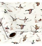 FYSUIMU Mallard Duck Wrapping Paper -Mini Roll- 17In x 32.8Ft Watercolor Animal Gift Wrap Craft P...