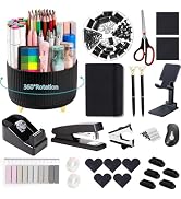 Office Supplies,Desk Accessories,with Stapler,Tape Dispenser,Staple Remover,Scissor,Ballpoint Pen...
