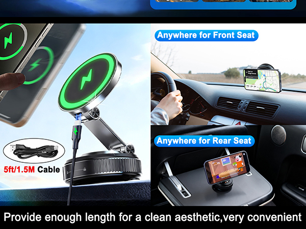 magnetic car wireless charger holder