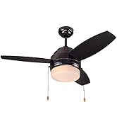 COMMERCIAL COOL 42” Modern Ceiling Fan with Lights, Cools up to 175 Sq. Ft.,Ideal for Medium Size...