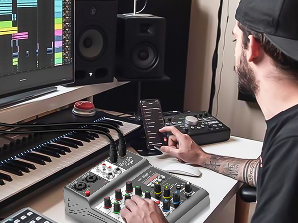 6 channel audio mixer