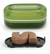 AIMAIAIMAI Soap Holder - Portable Travel Soap Case with Draining Layer - Perfect for Bathroom, Gy...
