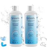 2 Pack Ultrasonic Retainer Cleaner Solution for Sonic Denture Cleaner-Professional Cleaning of Re...