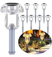 Solar Lights Outdoor, 16 Pack Solar Pathway Lights Outdoor, Solar Powered LED Mushroom Solar Gard...