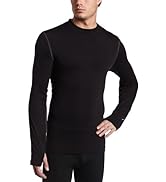 Terramar Men's Thermolator Climasense 4-Way Stretch Brushed Crew Neck Top